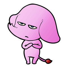 annoyed cartoon elephant
