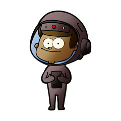 happy astronaut cartoon