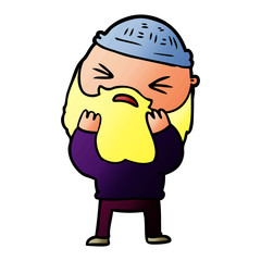 Obraz premium cartoon man with beard