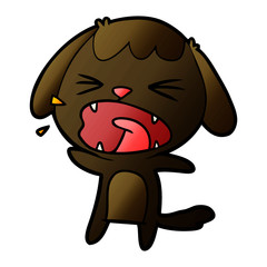 cute cartoon dog barking