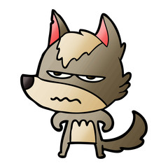 Fototapeta premium cartoon annoyed wolf