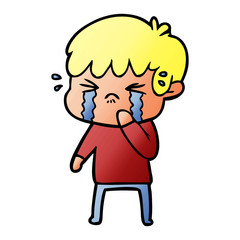 cartoon boy crying
