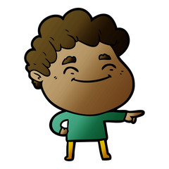 cartoon friendly man