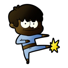happy cartoon man