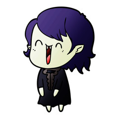 cute cartoon happy vampire girl