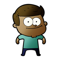 Obraz premium cartoon happy man