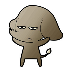 annoyed cartoon elephant