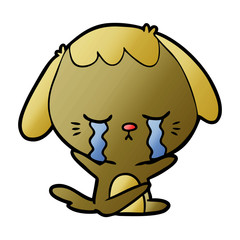 Fototapeta premium cartoon dog crying
