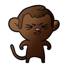 cartoon annoyed monkey