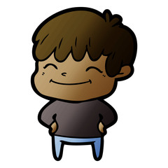 Obraz premium happy cartoon boy