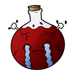 cartoon cracking potion