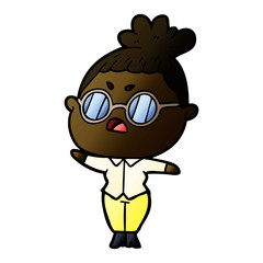 cartoon annoyed woman
