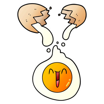 cartoon cracked egg