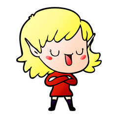 cartoon elf girl