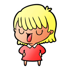 cartoon woman