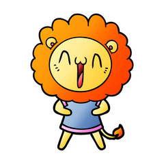 happy cartoon lion