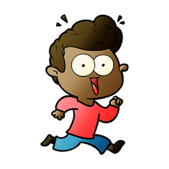 cartoon staring man