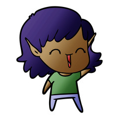 cartoon elf girl