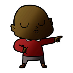 cartoon bald man