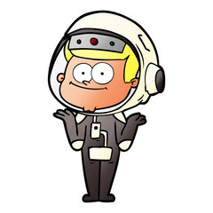 happy astronaut cartoon