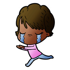 Obraz premium cartoon woman crying