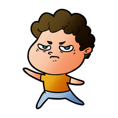 cartoon angry man