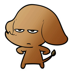 annoyed cartoon elephant
