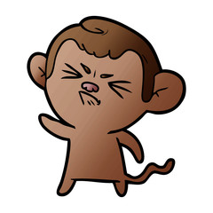 cartoon angry monkey