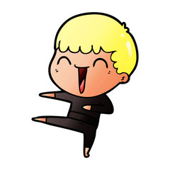 cartoon happy man