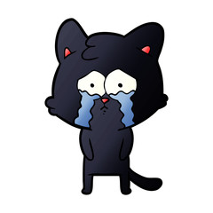 cartoon crying cat