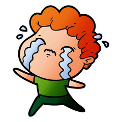 cartoon man crying