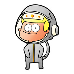 happy astronaut cartoon