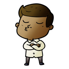 cartoon model guy pouting