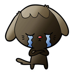 cartoon crying dog
