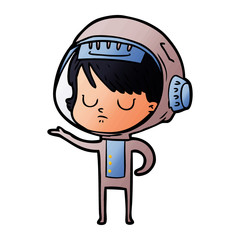 cartoon astronaut woman