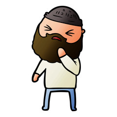 cartoon man with beard