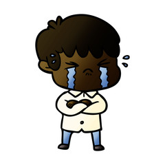 crying boy cartoon