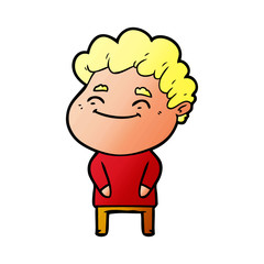 cartoon friendly man