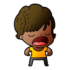 cartoon woman talking