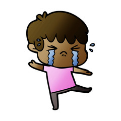cartoon boy crying
