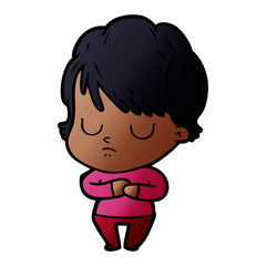 cartoon woman