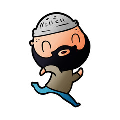 Obraz premium cartoon bearded man