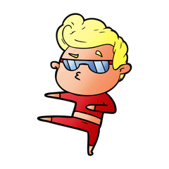 cartoon cool guy
