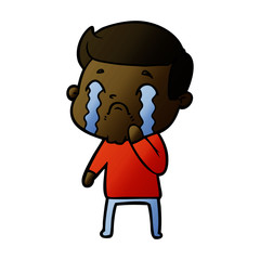 cartoon man crying