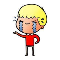 cartoon man crying