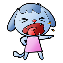 cute cartoon dog barking