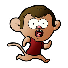 cartoon running monkey