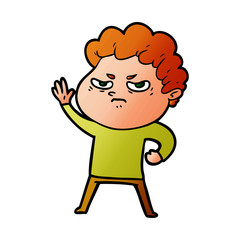 cartoon angry man