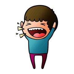 cartoon laughing man