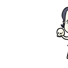 cartoon laughing vampire girl